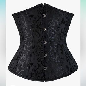 Black floral corset